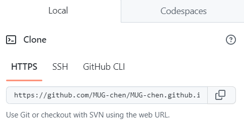 点击Code之后的界面